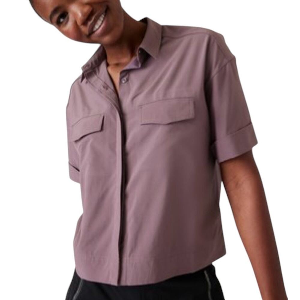 Athleta Mauve Short Sleeve Top